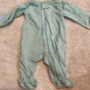Baby girls newborn zip up pajama with footies